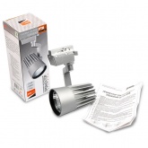 Трековый светодиодный светильник JazzWay PTR 0130-2 30W 4000K 24° GR серый IP40