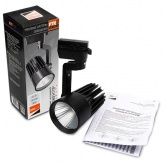 Трековый светодиодный светильник JazzWay PTR 0125-2 25W 4000K 24° BL черный IP40