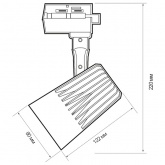 Трековый светодиодный светильник JazzWay PTR 0125-2 25W 4000K 24° BL черный IP40