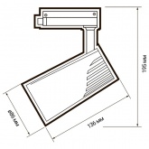Трековый светодиодный светильник JazzWay PTR 1732 32W 4000K 24° BL черный IP40