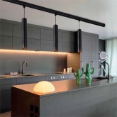 Трековый светодиодный светильник JazzWay PTR 2310 10W 4000K 30° BL 400мм на подвесе 1м IP40