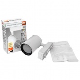 Трековый светодиодный светильник JazzWay PTR 1325 25W 3000K 24° WH/WH белый с сотовой решеткой IP40