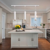 Трековый светодиодный светильник JazzWay PTR 2310 10W 3000K 30° WH 400мм на подвесе 1м IP40