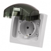 Розетка TDM 2П+З скрытой установки Вуокса 16А IP54 серый