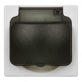 Розетка TDM 2П+З скрытой установки Вуокса 16А IP54 серый