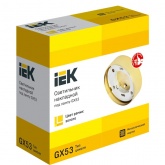 Светильник накладной потолочный ИЭК под лампу GX53 золото