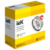 Светильник накладной потолочный ИЭК под лампу GX53 хром