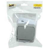 Переключатель 1-клавишный для открытой установки Generica Aquatic ВС-20-1-2-А 10А IP54 серый