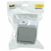 Выключатель 1-клавишный для открытой установки Generica Aquatic ВС-20-1-0-А 10А IP54 серый