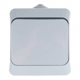 Выключатель одноклавишный SE Этюд IP44 серый