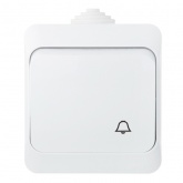 Кнопочный выключатель SE Этюд IP44 белый