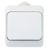 Выключатель одноклавишный SE Этюд IP44 белый