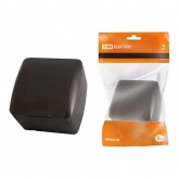 Розетка TDM 2П+3 открытой установки Селигер с крышкой 16А IP54 шоколад