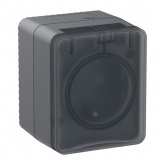 Розетка SE AtlasDesign 2П+3 со шторками открытой установки Profi54 16А 250В IP54 антрацит