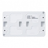 Блок: розетка SE AtlasDesign 2П+3 шторки 16А + 2-к выкл. 10A открытой установки Profi54 IP54 белый