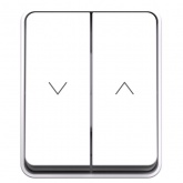 Двухклавишный кнопочный выключатель для управления жалюзи SE AtlasDesign Profi54 10A IP54 белый