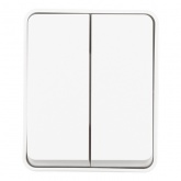 Двухклавишный выключатель открытой установки SE AtlasDesign Profi54 10A IP54 белый