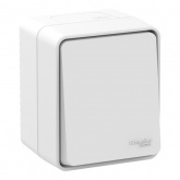 Одноклавишный выключатель открытой установки SE AtlasDesign Profi54 10A IP54 белый