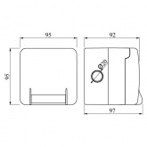 Розетка DKC Quadro 2П+3 IP66 при вставленной вилке с установочной коробкой