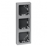 Рамка Simon 73 Loft 3 поста вертикальный 75х217 мм, алюминий