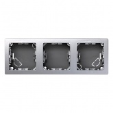 Рамка Simon 73 Loft 3 поста горизонтальный 75х217 мм, алюминий