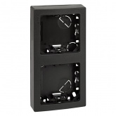 Рамка Simon 73 Loft 2 поста вертикальный 75х146 мм, графитт