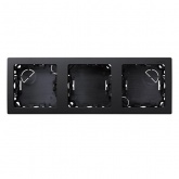 Рамка Simon 73 Loft 3 поста горизонтальный 75х217 мм, графит