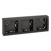 Рамка Simon 73 Loft 3 поста горизонтальный 75х217 мм, графит