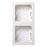 Рамка Simon 73 Loft 2 поста вертикальный 75х146 мм, белый