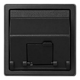 Адаптер Simon 73 Loft на 1 коннектор RJ45(12) наклонный с вкладышем в комплекте, графит