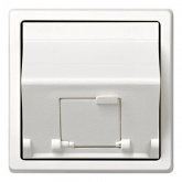 Адаптер Simon 73 Loft на 1 коннектор RJ45(12) наклонный с вкладышем в комплекте, белый