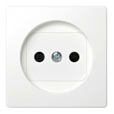 Накладка на розетку без заземления, с защитными шторками Simon 73 Loft, белый
