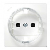 Накладка на розетку c заземлением, с защитными шторками Simon 73 Loft, белый