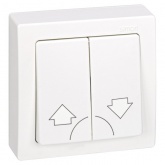 Клавиша (2шт) на выключатель Simon 73 Loft для управления жалюзи с пиктограммой Стрелка, белый