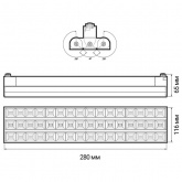 Трековый светодиодный светильник JazzWay PTR 2260R 3S 60W 3000K 60° BL (черный) 280mm IP40
