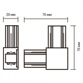 Коннектор JazzWay PTR CL-GR серый L - образный