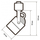 Светильник трековый однофазный JazzWay PTR 24 под лампу GU10 BL 230V IP20 черный