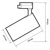 Трековый светодиодный светильник JazzWay PTR 0732 32w 4000K 24° BL (черный) IP40