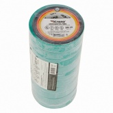 Изолента ПВХ Kranz 15мм х 20м толщина 0,13 зеленая [уп.10шт]