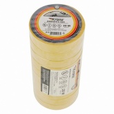 Изолента ПВХ Kranz 15мм х 20м толщина 0,13 желтая [уп.10шт]