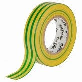 Изолента ПВХ Kranz 19мм х 25м толщина 0,13 желто-зеленая [уп.5шт]