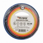 Изолента ПВХ Kranz 19мм х 25м толщина 0,13 синяя [уп.5шт]