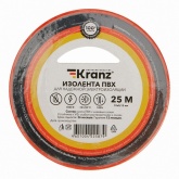 Изолента ПВХ Kranz 19мм х 25м толщина 0,13 красная [уп.5шт]