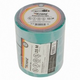 Изолента ПВХ Kranz 19мм х 25м толщина 0,13 зеленая [уп.5шт]