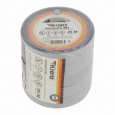 Изолента ПВХ Kranz 15мм х 25м толщина 0,13 серая [уп.5шт]