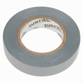 Изолента ПВХ Kranz 15мм х 25м толщина 0,13 серая [уп.5шт]