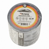 Изолента ПВХ Kranz 15мм х 25м толщина 0,13 черная [уп.5шт]
