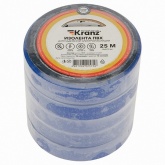 Изолента ПВХ Kranz 15мм х 25м толщина 0,13 синяя [уп.5шт]