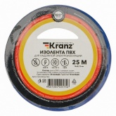 Изолента ПВХ Kranz 15мм х 25м толщина 0,13 синяя [уп.5шт]