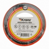 Изолента ПВХ Kranz 15мм х 25м толщина 0,13 красная [уп.5шт]
